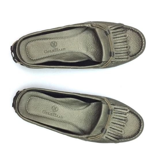 Cole Haan Bronze Leather Kiltie Horsebit Slides - Picture 3 of 8